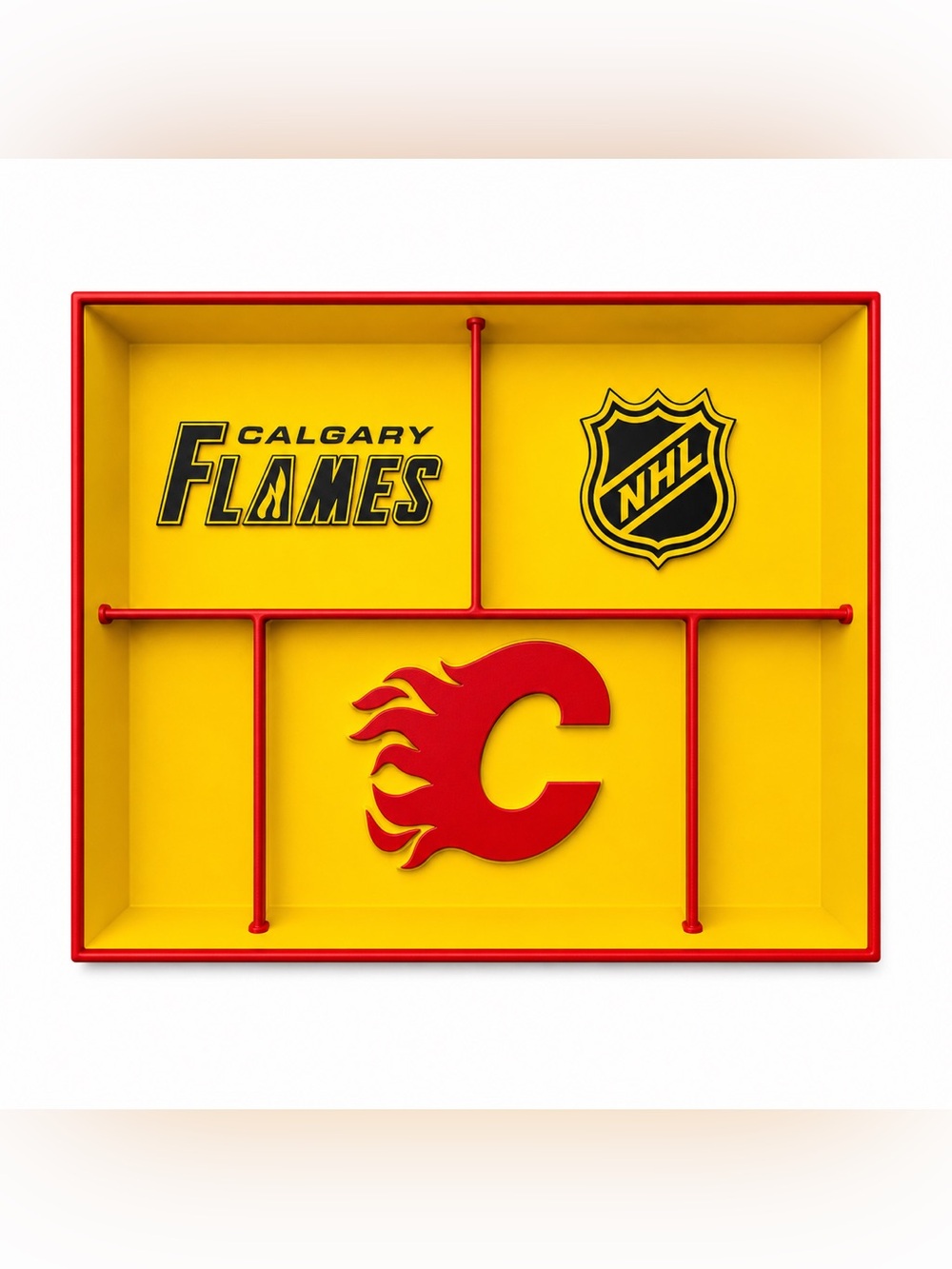 Calgary Flames NHL Pocket Dump Tray - For Keys, Wallet, Money, Etc